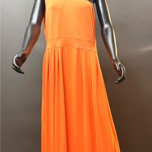 Elegant Orange Maxi Dress